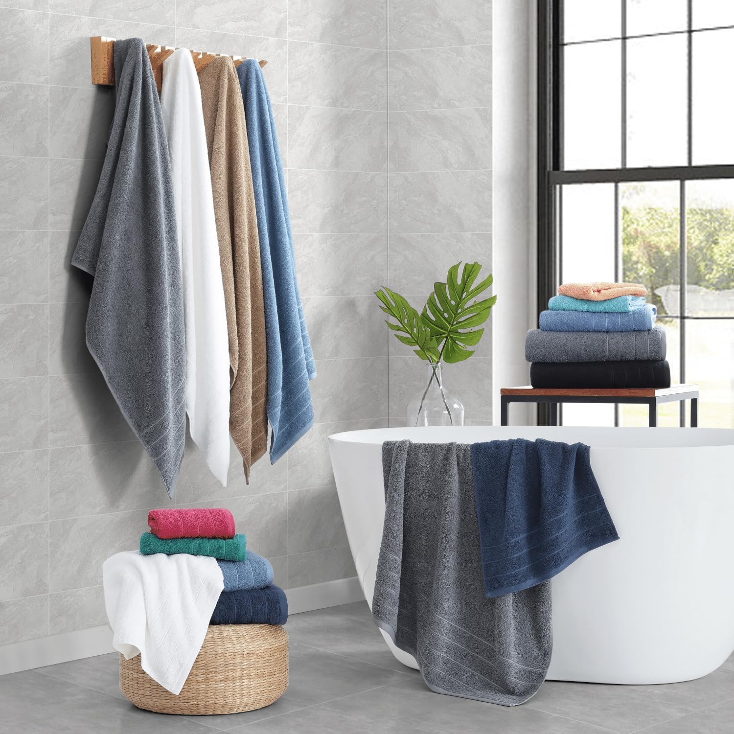 Casa Platino 24 Piece 100% Cotton Towels Set
