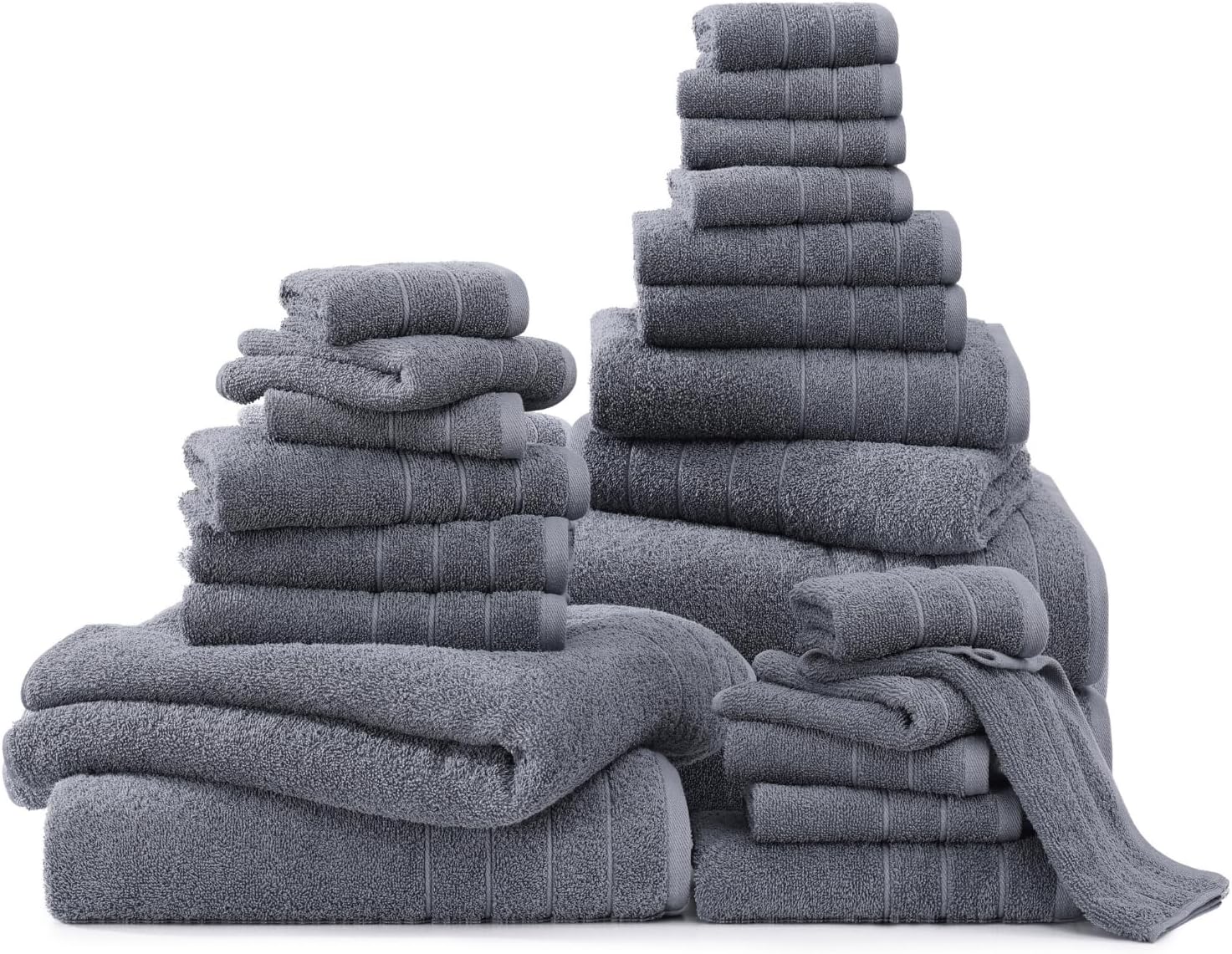 Casa Platino 24 Piece 100% Cotton Towels Set