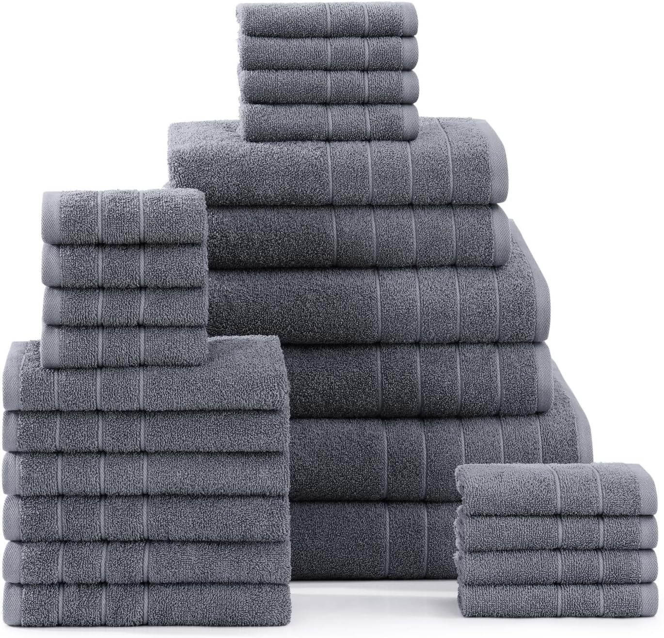 Casa Platino 24 Piece 100% Cotton Towels Set