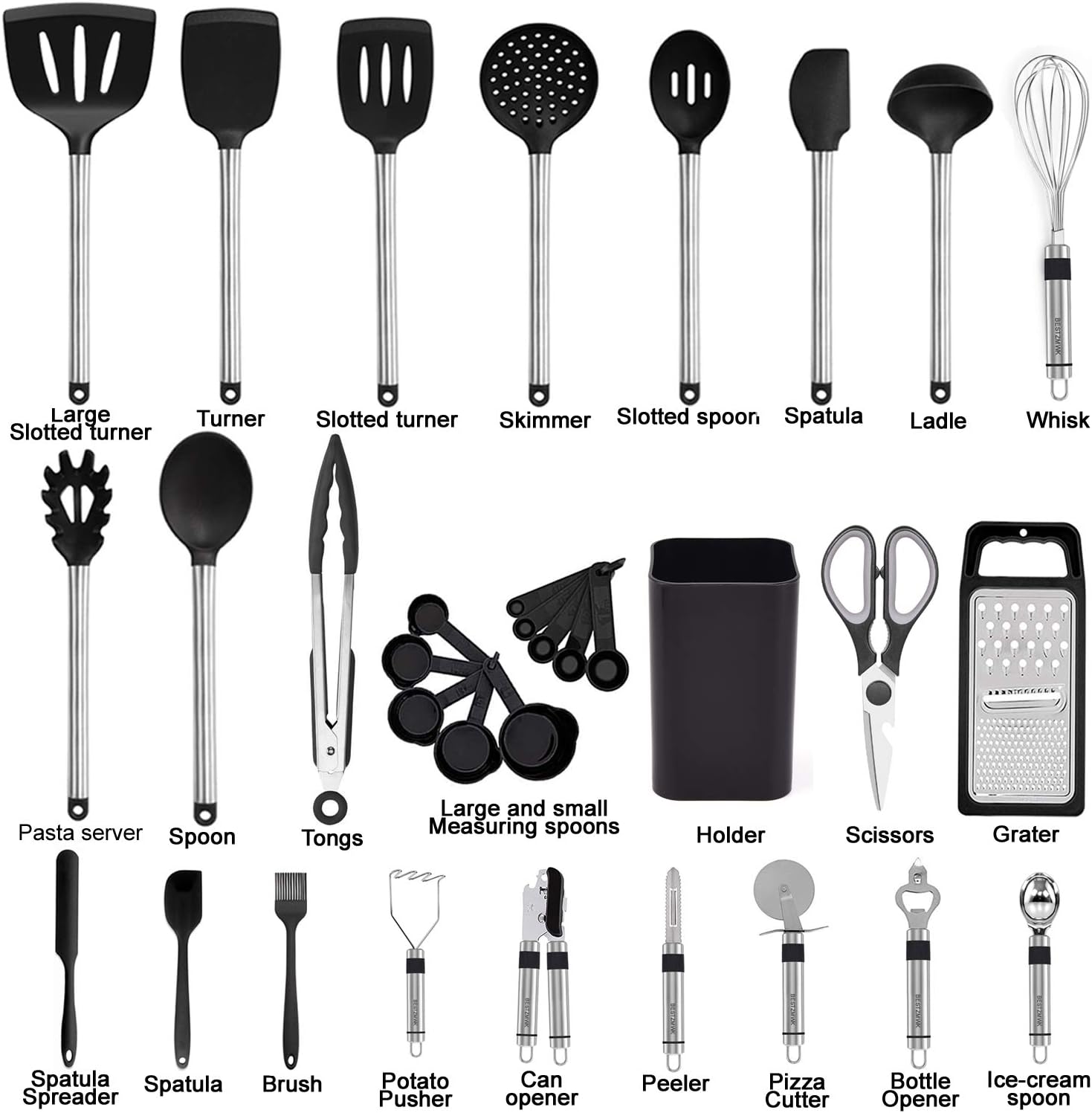 Kitchen Utensil Set-Silicone Cooking Utensils-33 