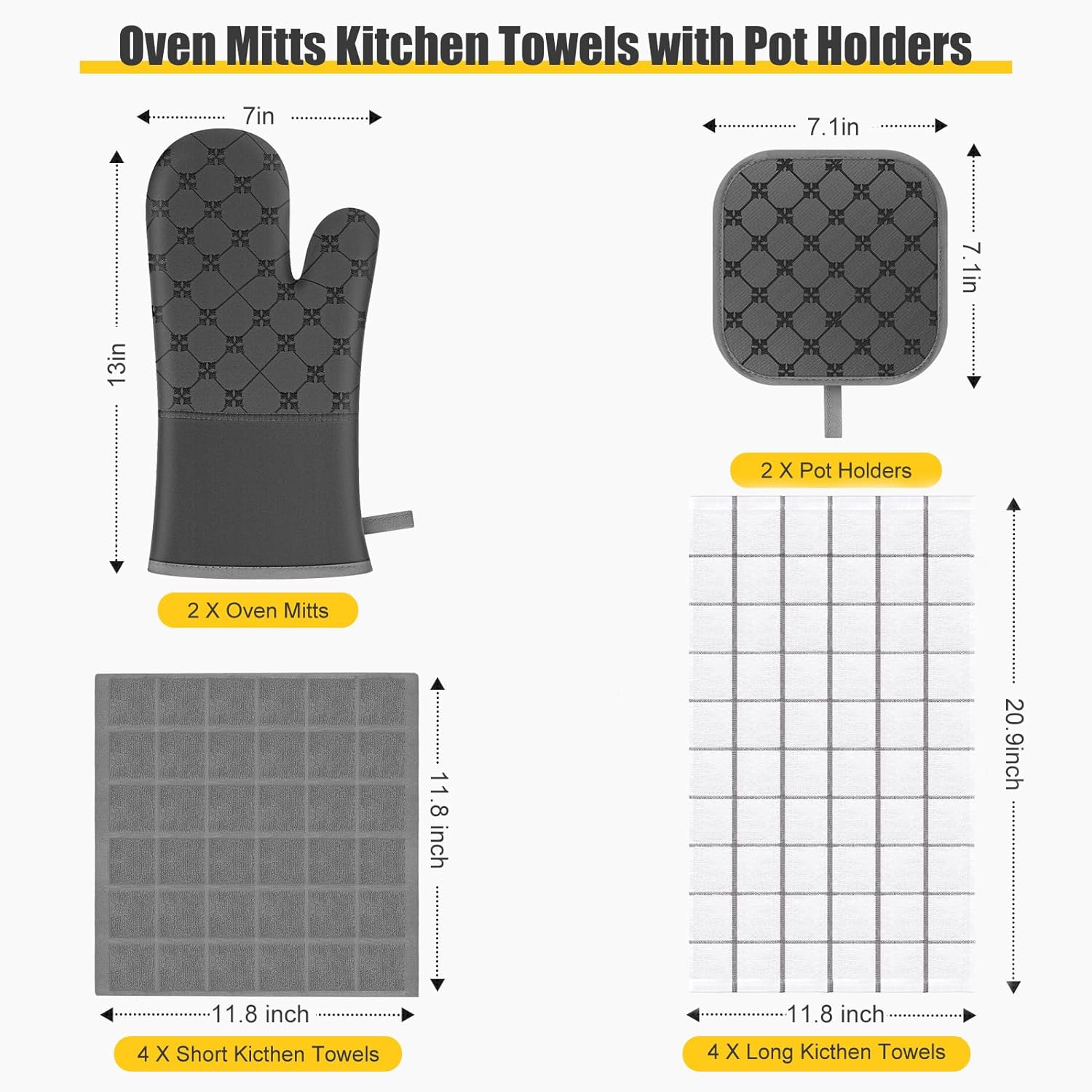 Oven Mitts Kitchen Towels Dishcloths 