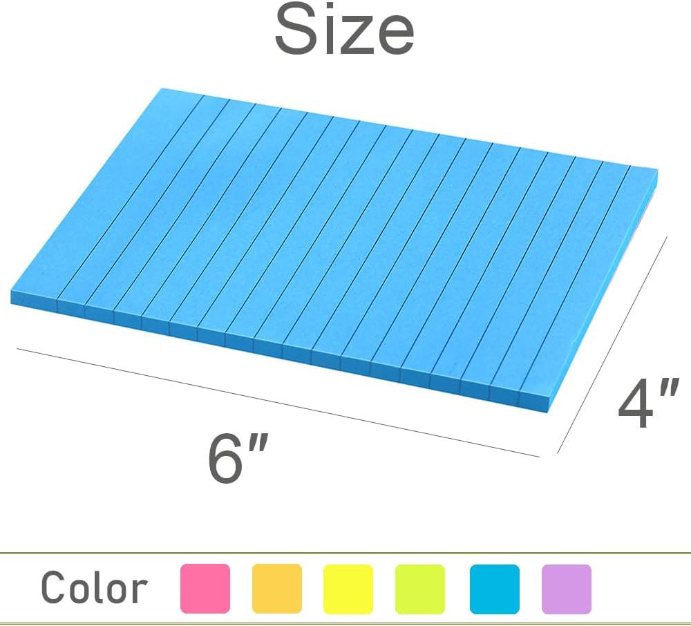 Lined Sticky Notes 4X6 