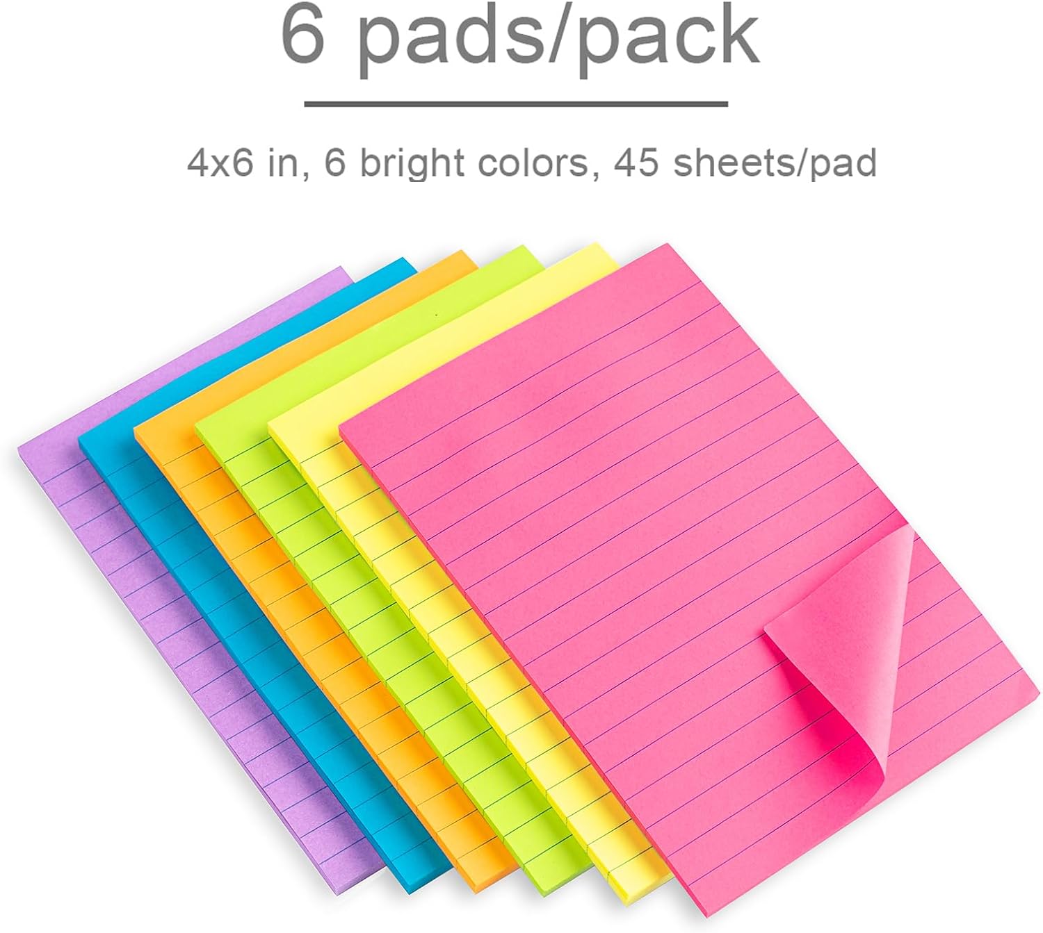 Lined Sticky Notes 4X6 