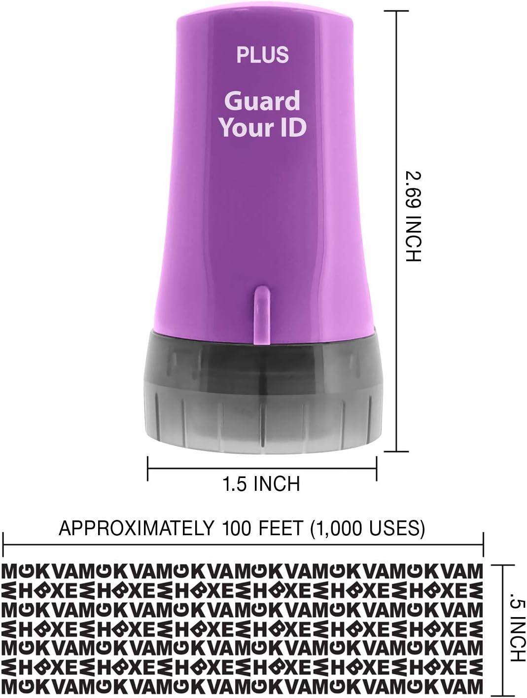 Guard Your ID Identity Theft Prevention Stamp ADVANCED Roller Combo Pack