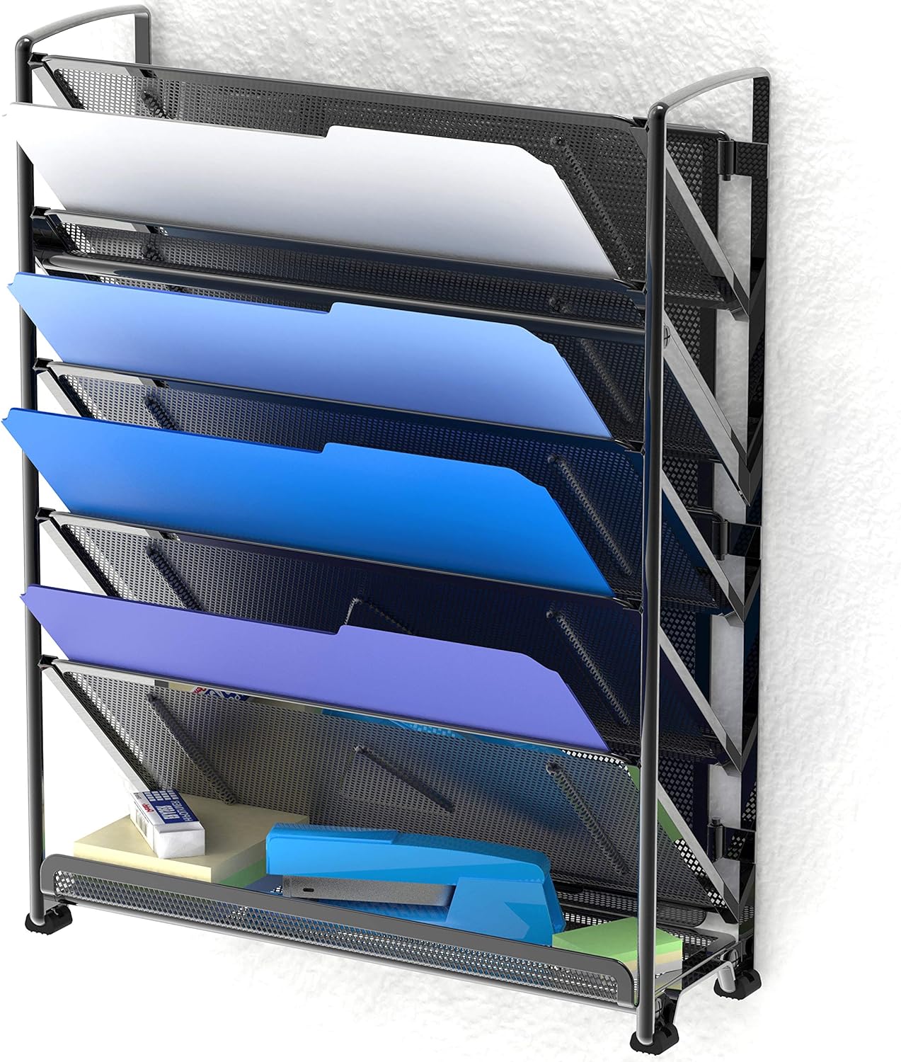 Simple Houseware 6 Tier Wall Mount Document Letter Tray Organizer
