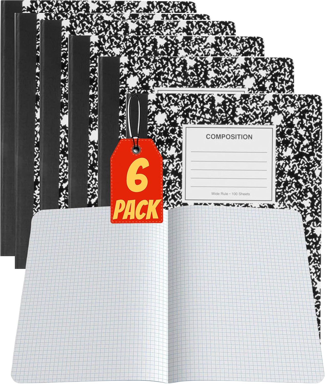 1InTheOffice Quad Ruled Composition Book 9.75 x 7.5