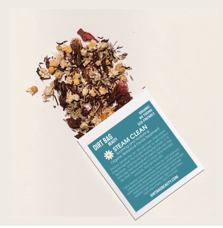 Dirt Bag Beauty-Spa Kit -Facial Steam, Body Scrub, Bath Soak, Facial Roller