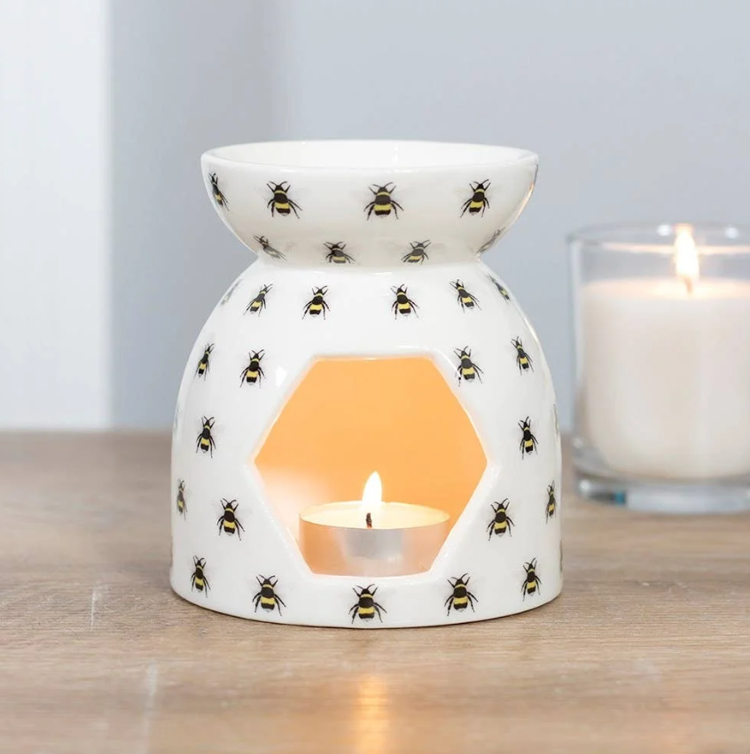 All Over Bee Print Oil/Wax Melt Burner