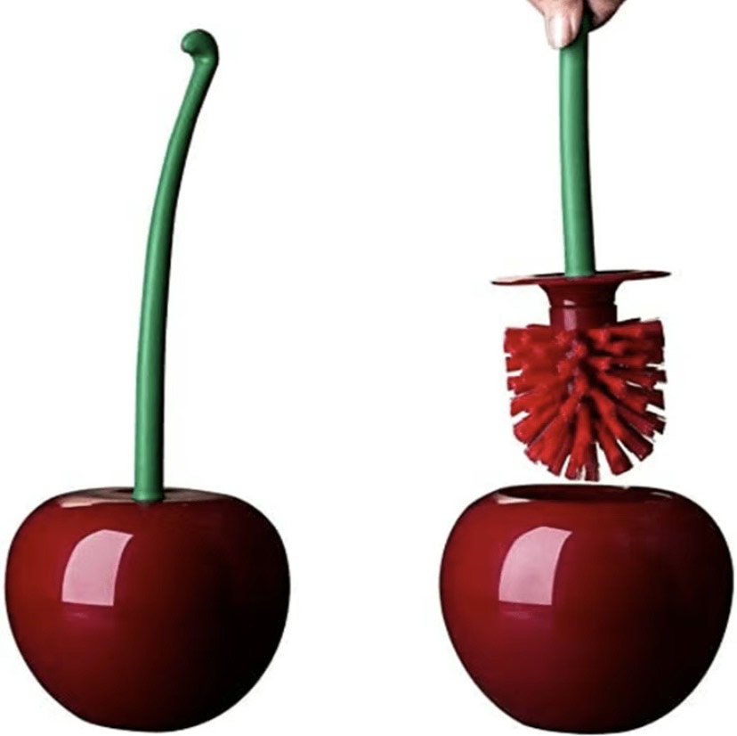 Red Cherry-Shaped Toilet Brush