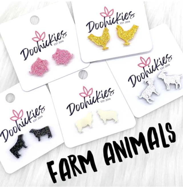Farm Animal Stud Earrings