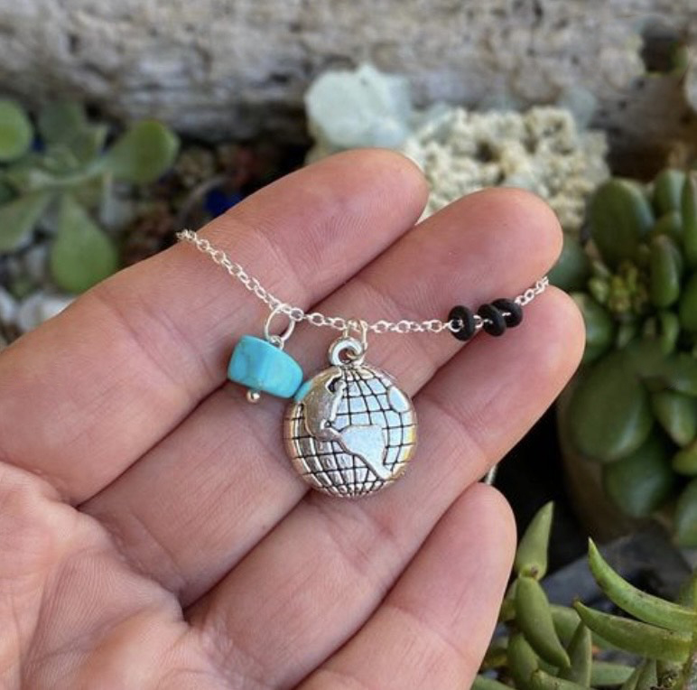 Earth Love - Zero Waste Necklace with Upcycled Scuba Gear O-rings