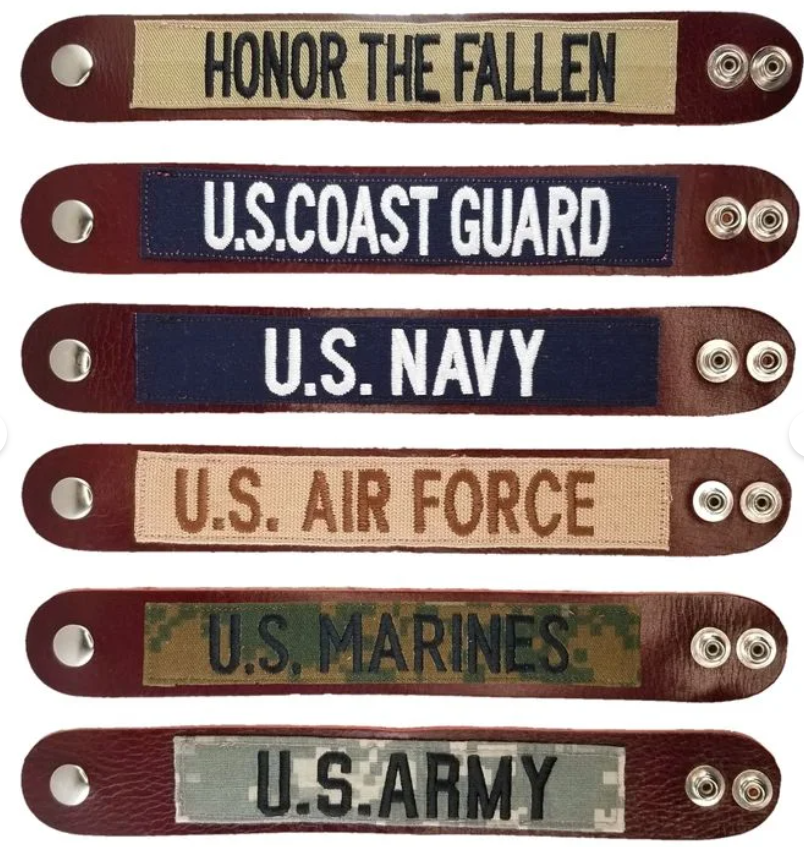 Branch Nametape - Leather ValorBAND Military Service Bracelet