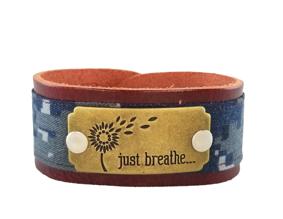 Just Breathe - Navy Leather ValorBAND