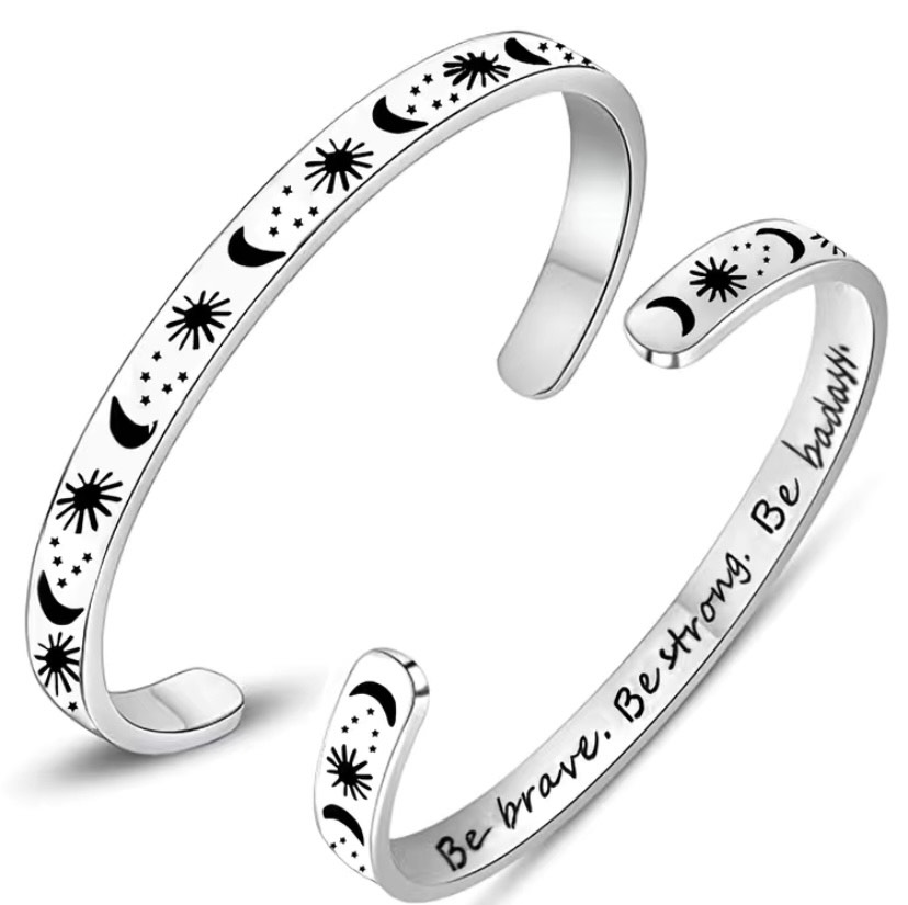 Be Brave, Be Bold, Be Badass, Celestial Cuff Bracelet