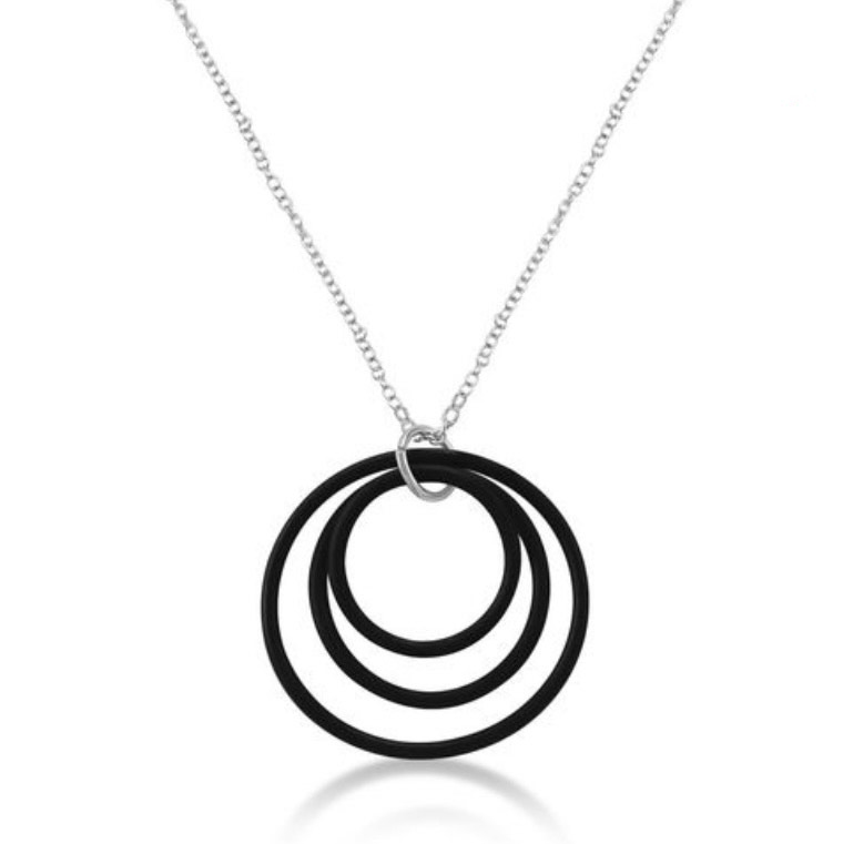 Zero Waste Necklace with Upcycled Scuba Gear O-rings