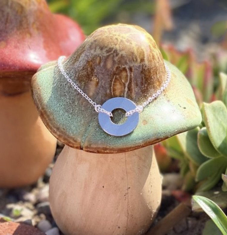 Zero Waste Necklace with Upcycled Scuba Gear Washer