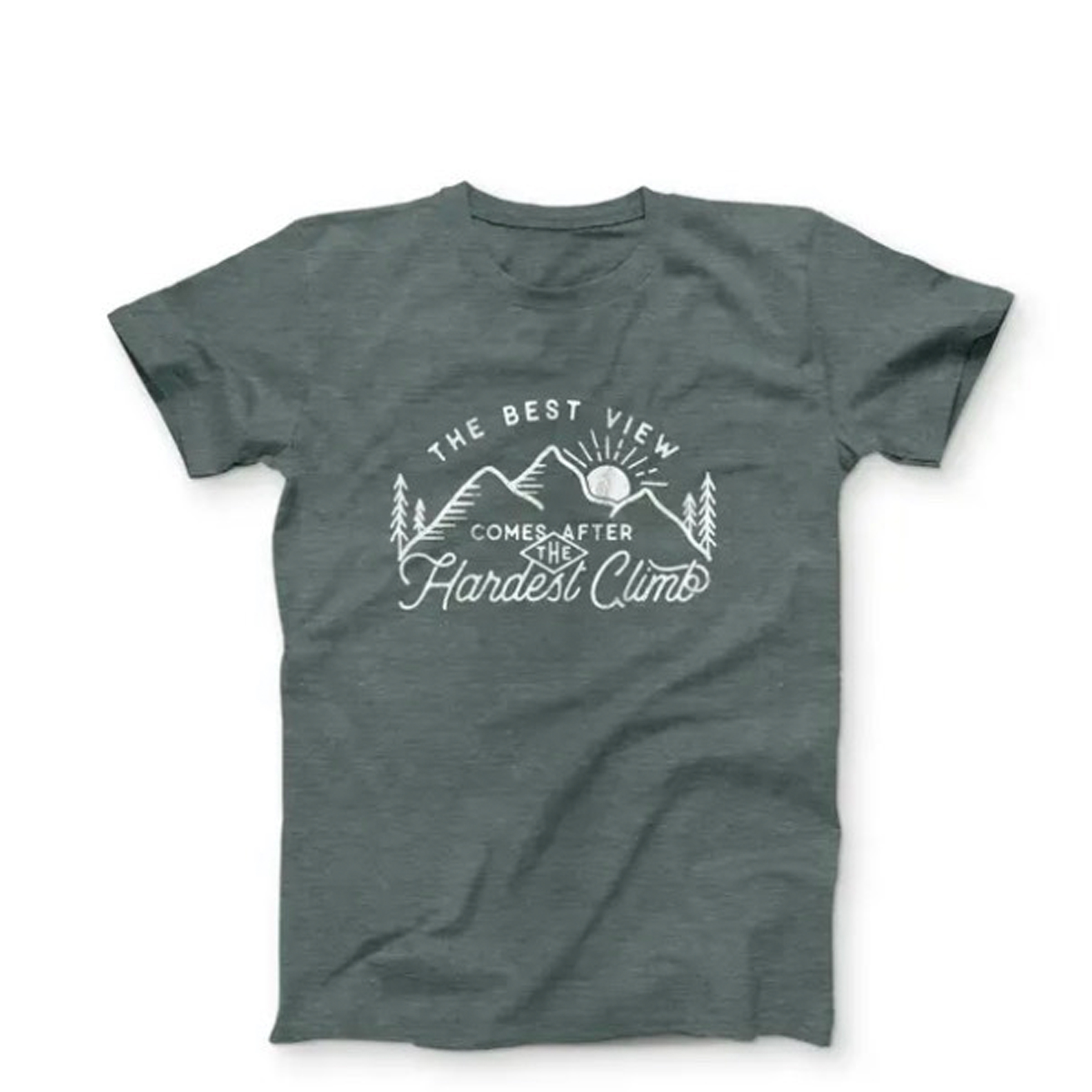 Super Soft Tee- Best View is the Hardest Climb Unisex T-Shirt