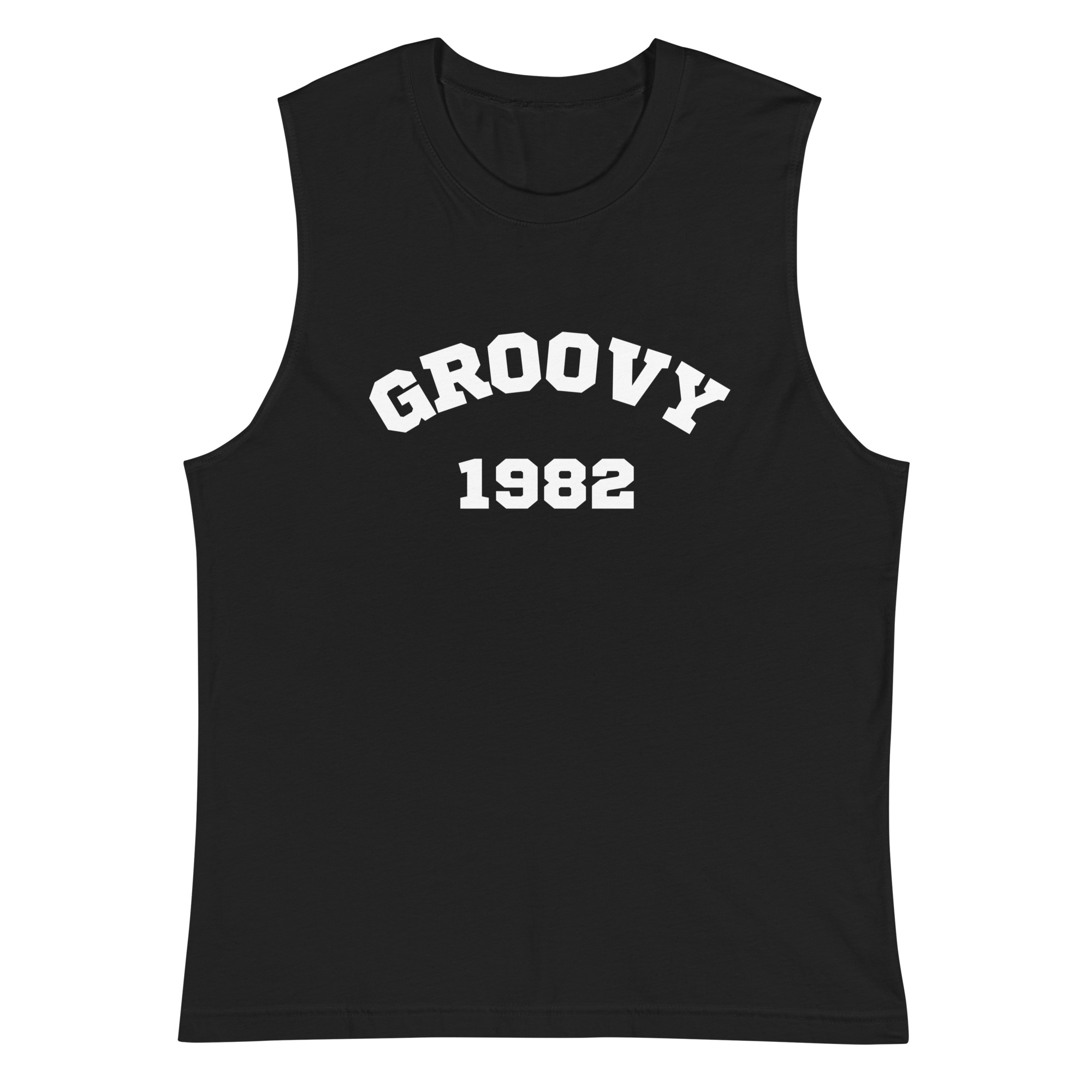 Groovy Unisex Muscle Tee (Customizable Year)