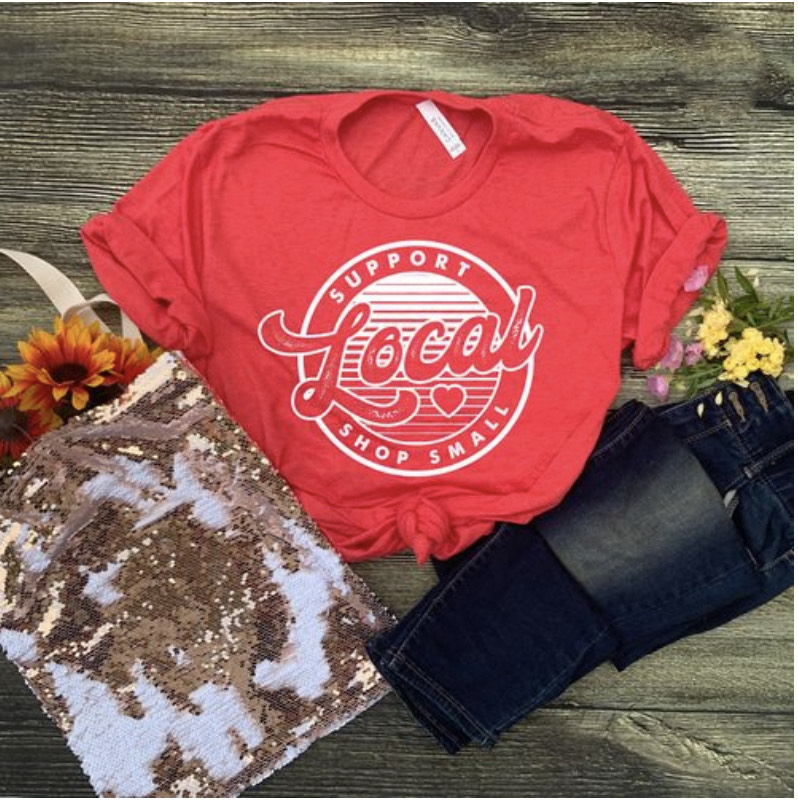 Support Local/Shop Small Unisex Graphic Soft Tee