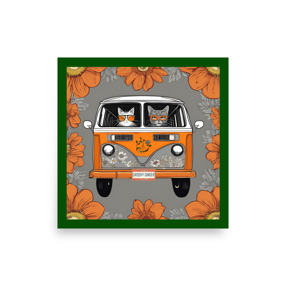 Groovy Kitties Art Print
