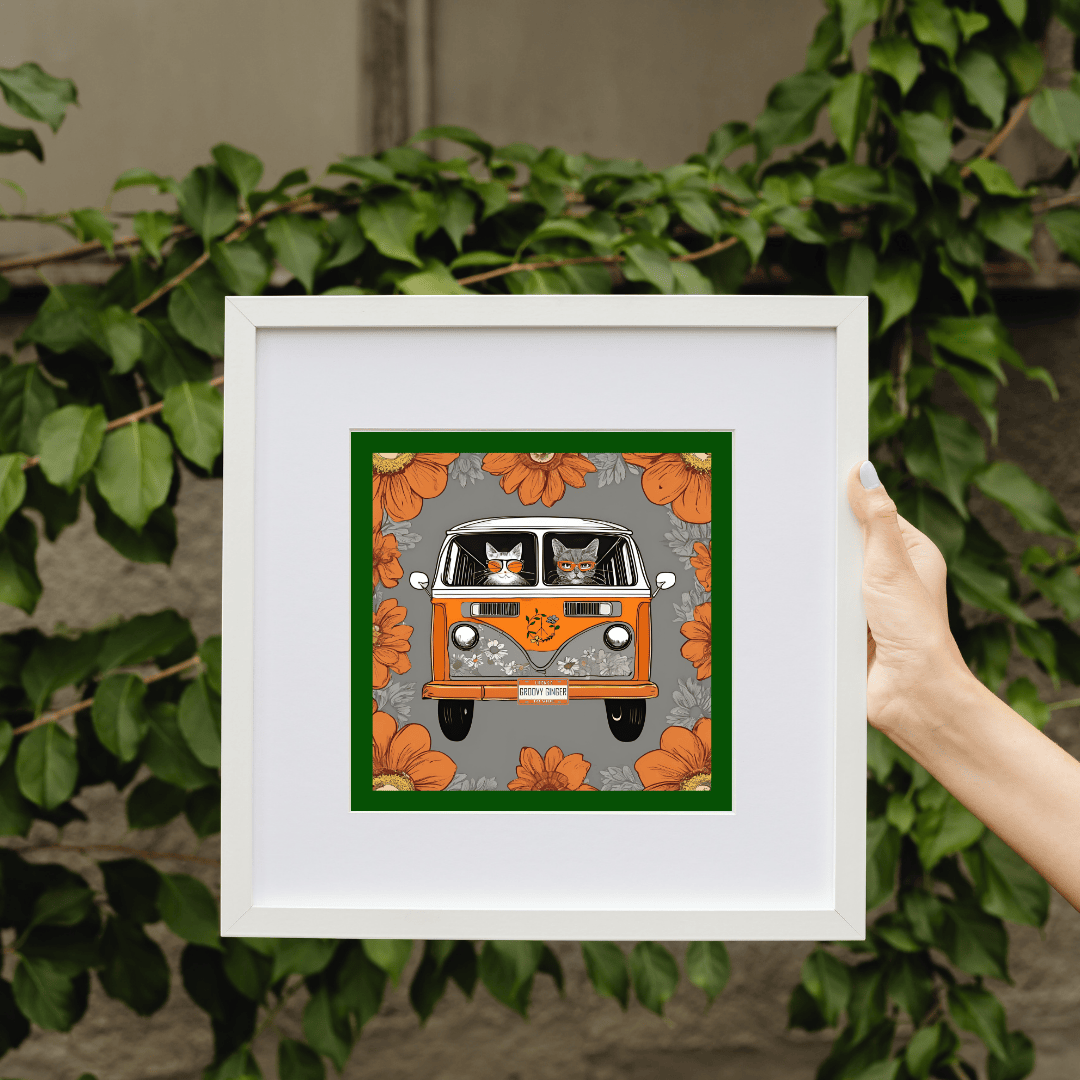 Groovy Kitties Art Print