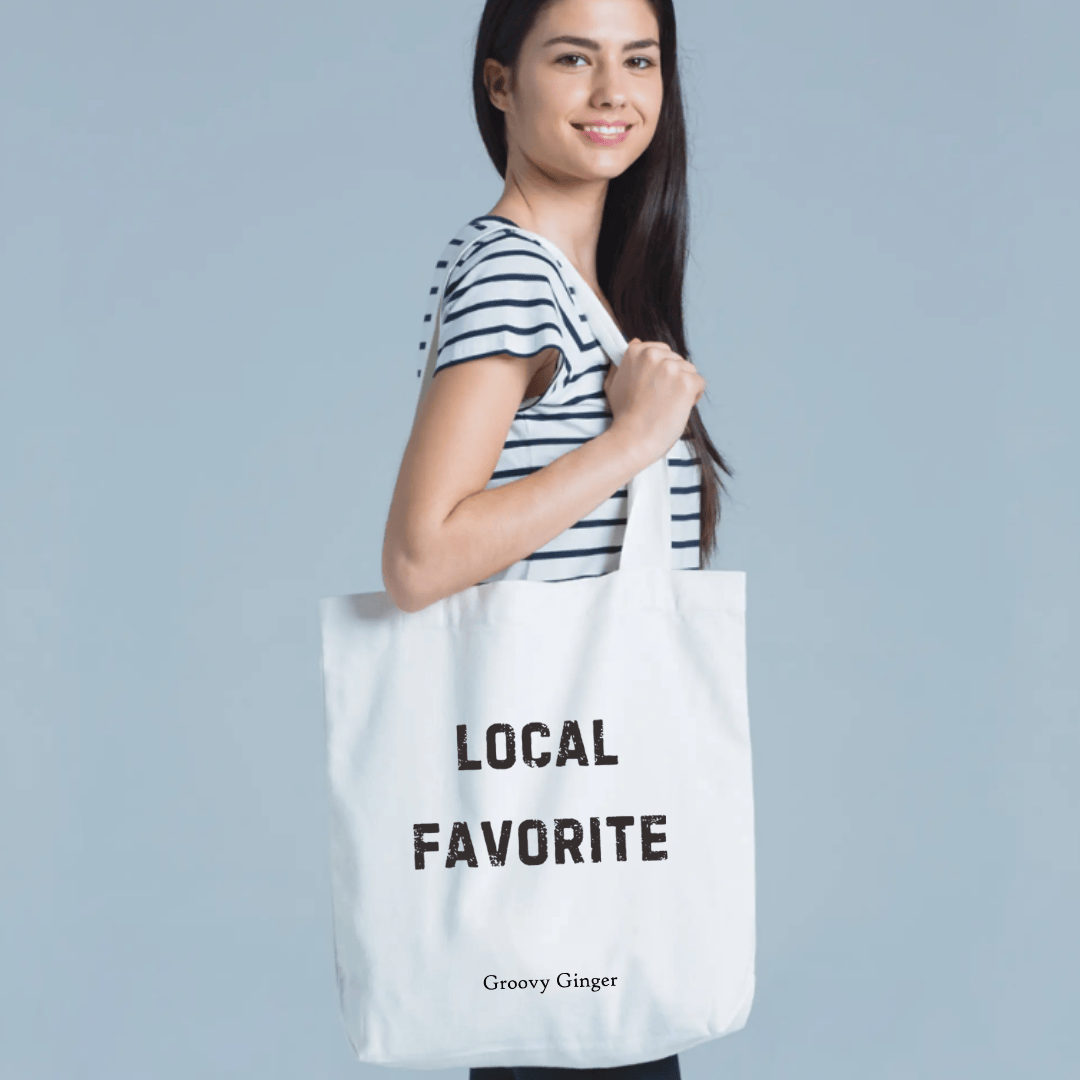 Local Favorite Large Canvas Tote Bag