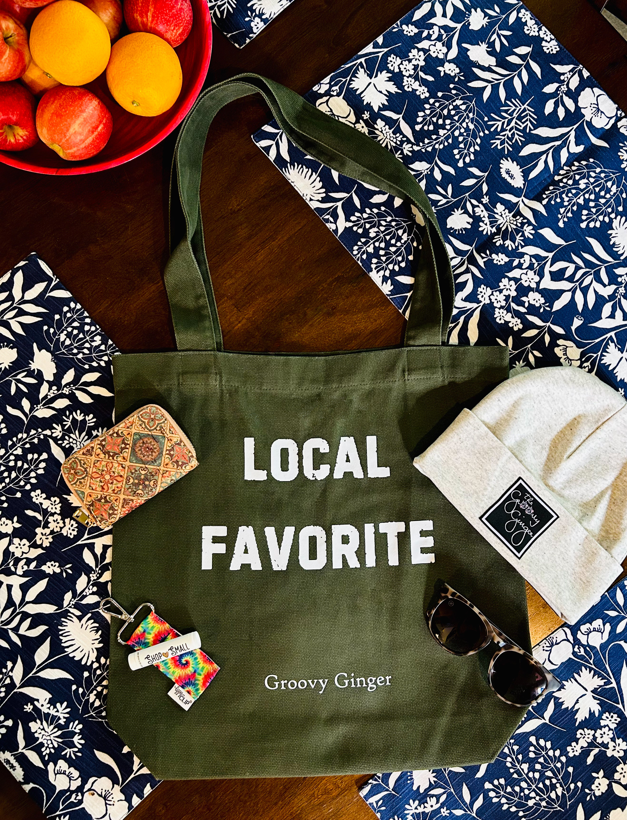 Local Favorite Large Canvas Tote Bag