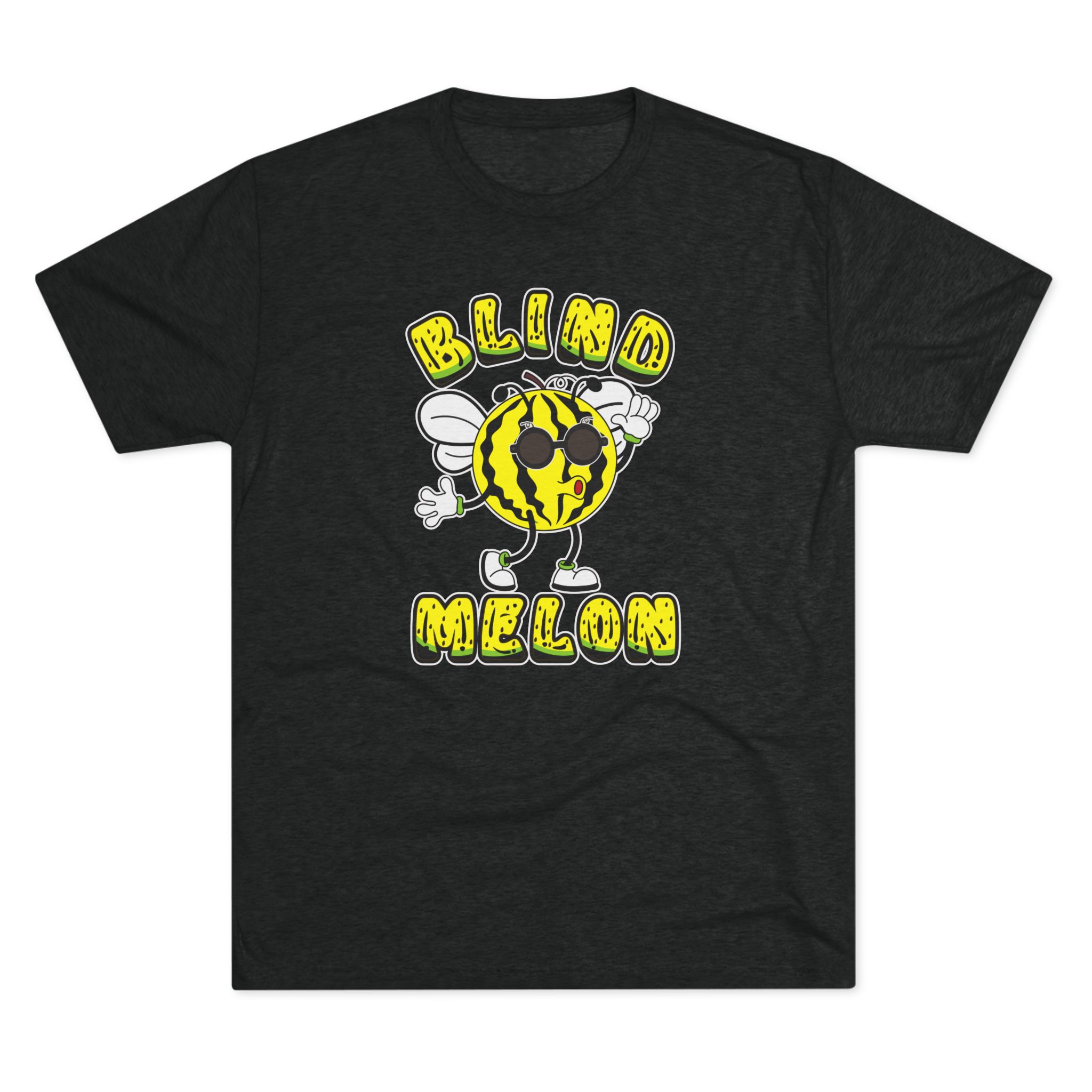Blind Melon Bee Graphic Tri-Blend Super Soft T-shirt- Vintage Black