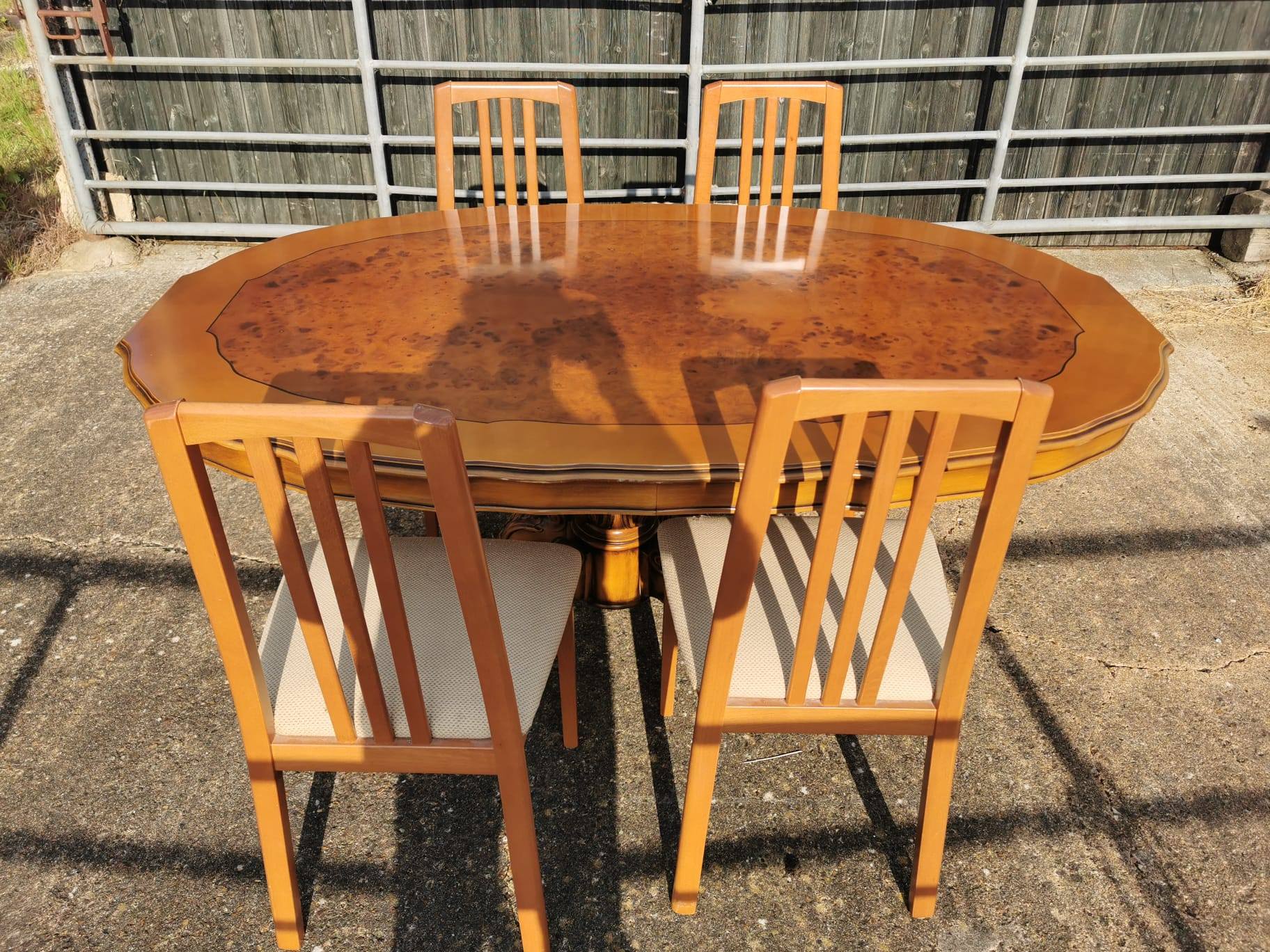 Wooden Dining Table with Chairs