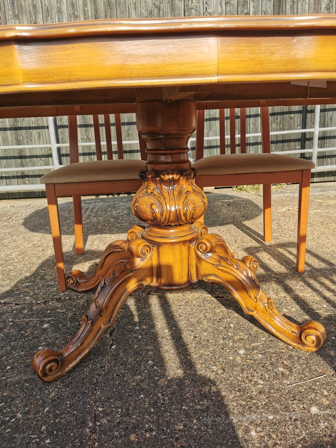 Wooden Dining Table with Chairs