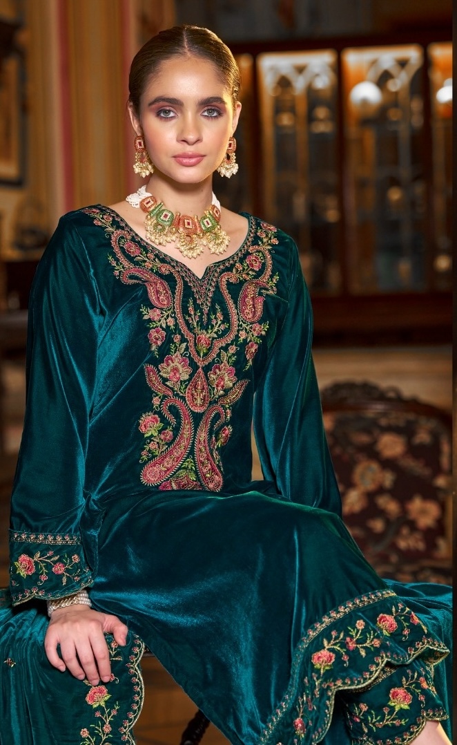 Velvet salwar suit