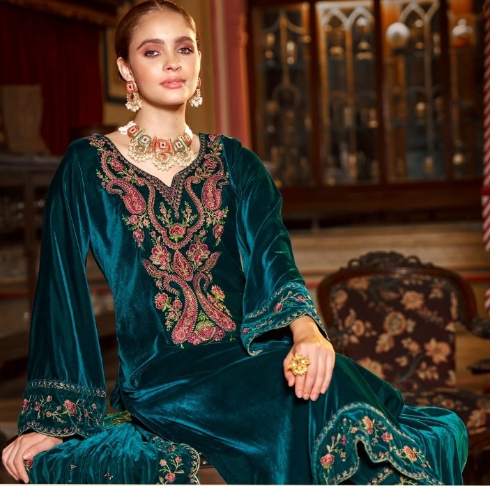 Velvet salwar suit