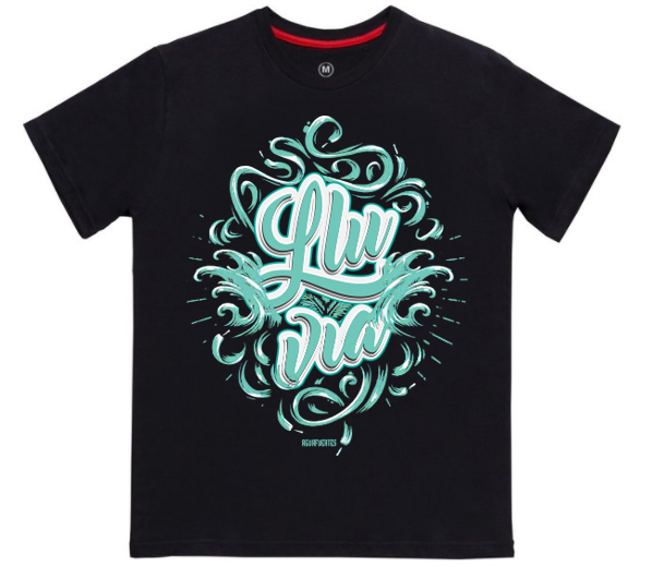 Remera negra AF Lluvia