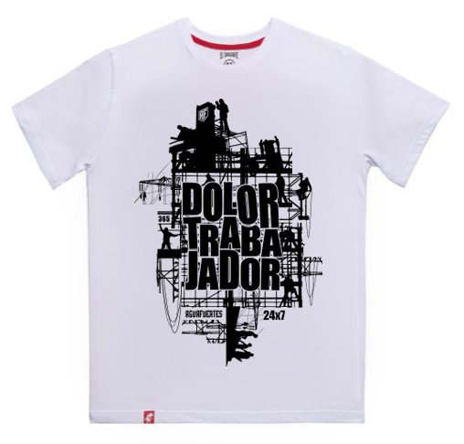 Remera blanca AF Dolor trabajador