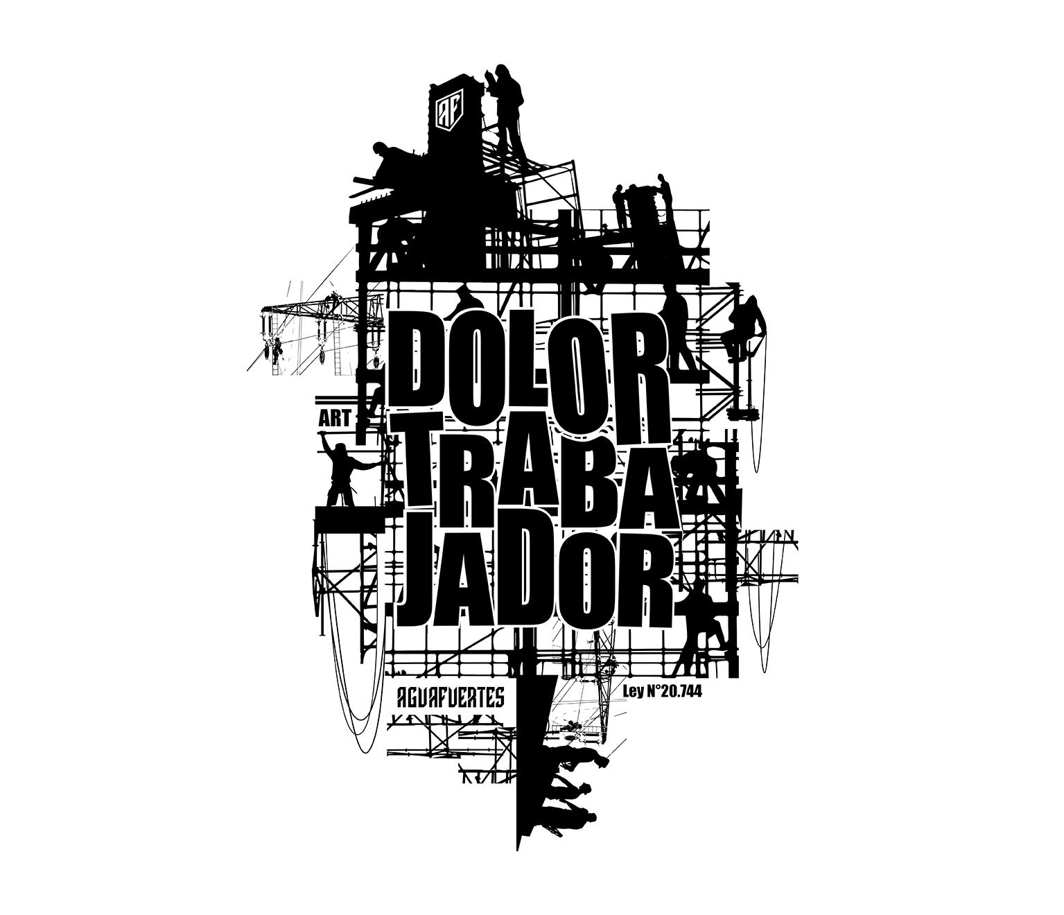 Remera blanca AF Dolor trabajador
