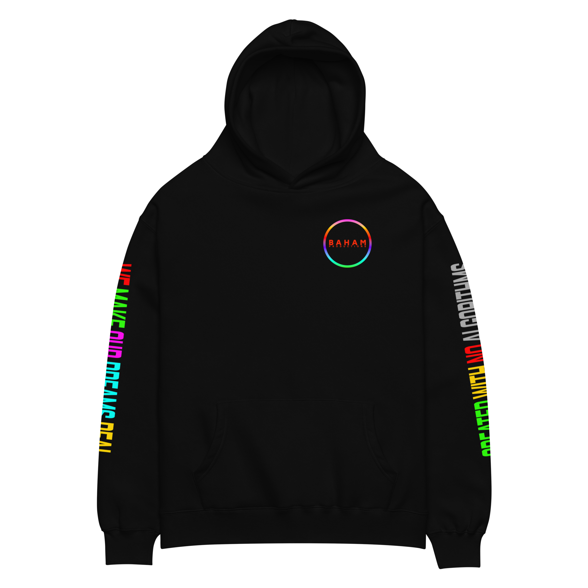 Multicolor Baham Productions Unisex Oversized Hoodie