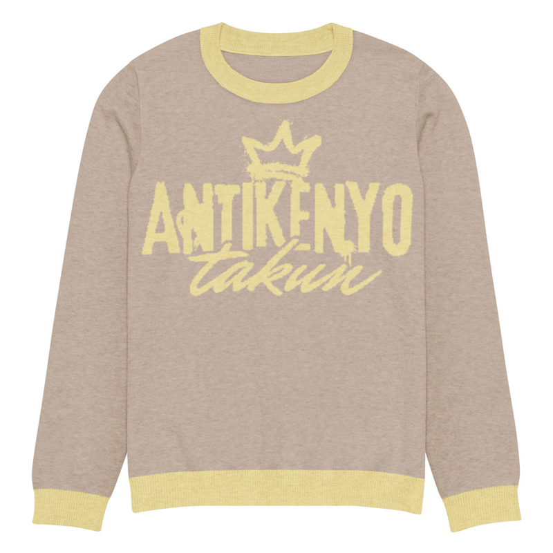 Knitted crew neck sweater
