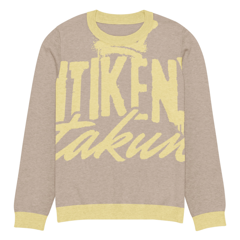 Knitted crew neck sweater