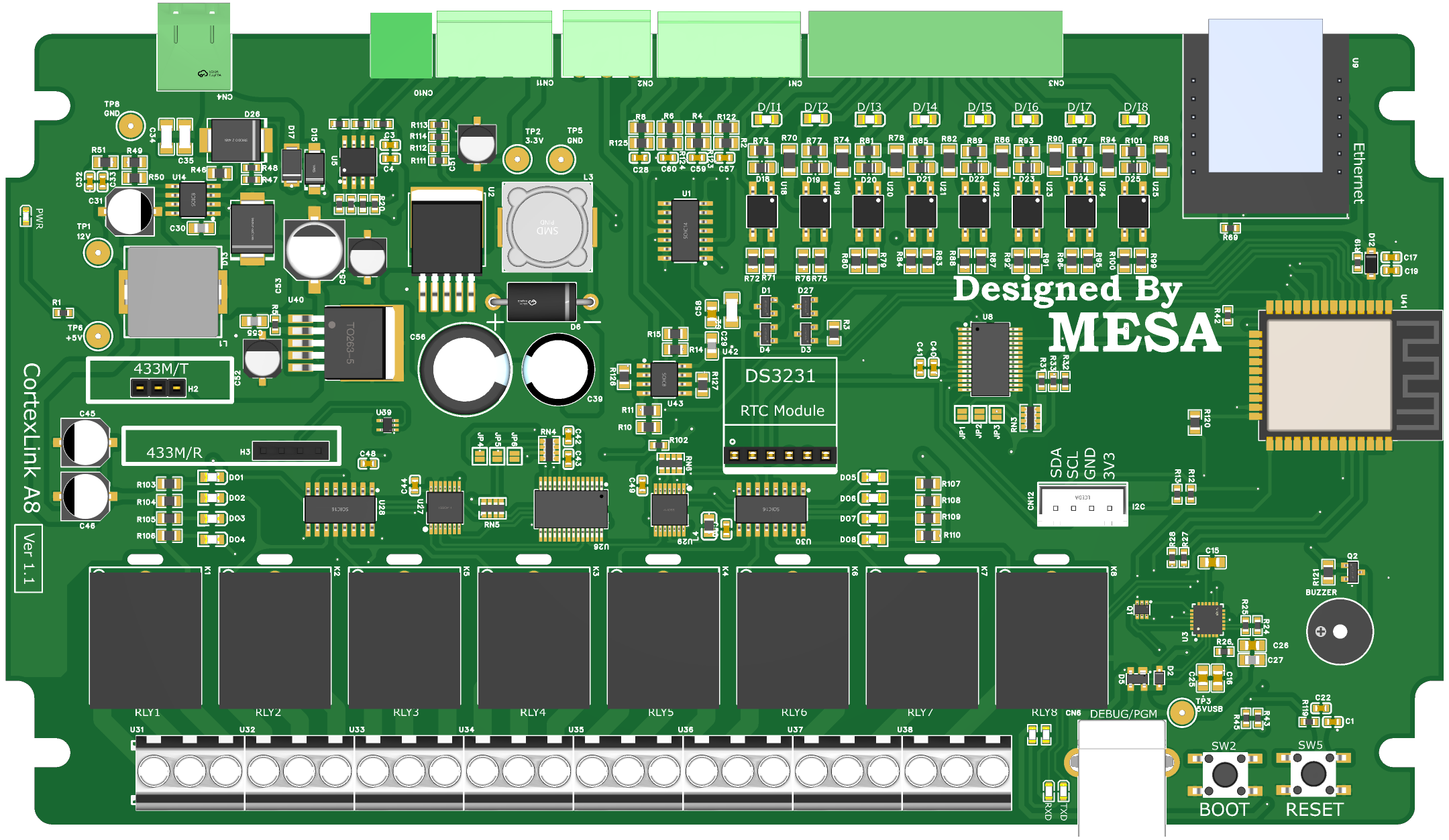 CortexLink-A8: Powerful ESP32 Board with MQTT, TCP, Web, and Home Assistant Integration with Arduino