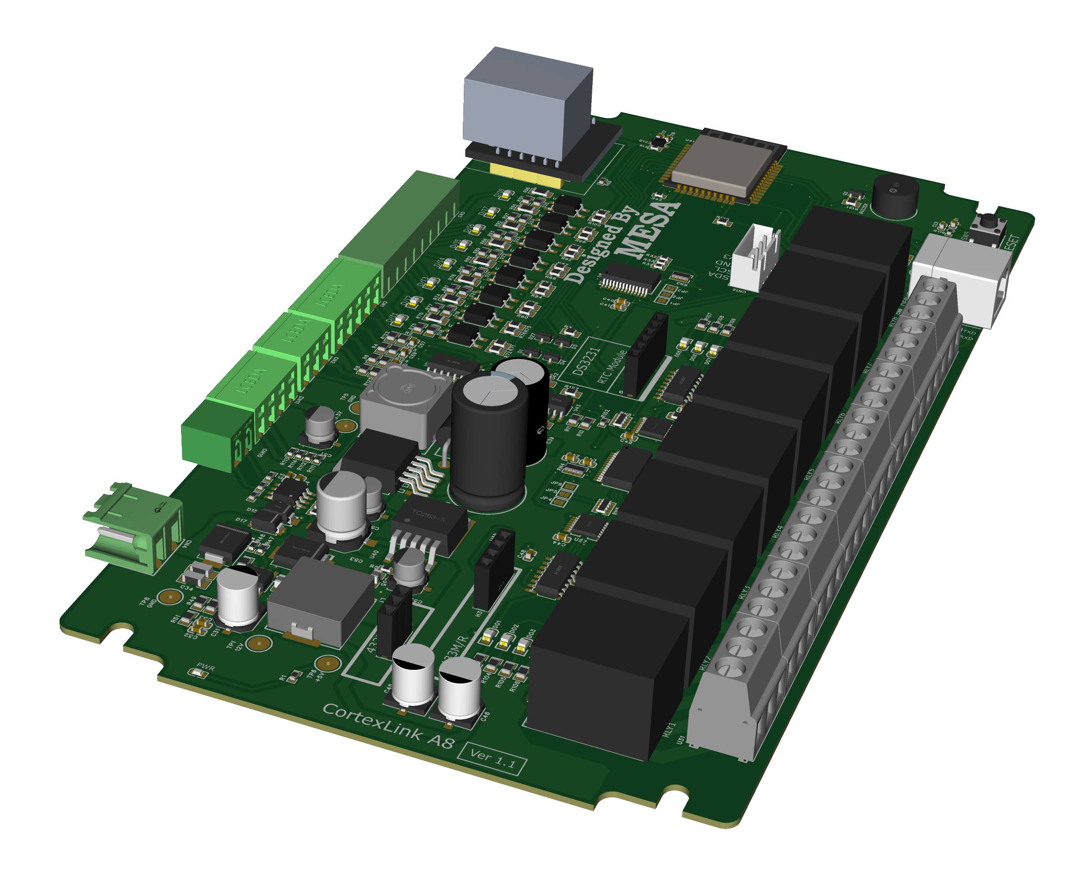 CortexLink-A8: Powerful ESP32 Board with MQTT, TCP, Web, and Home Assistant Integration with Arduino