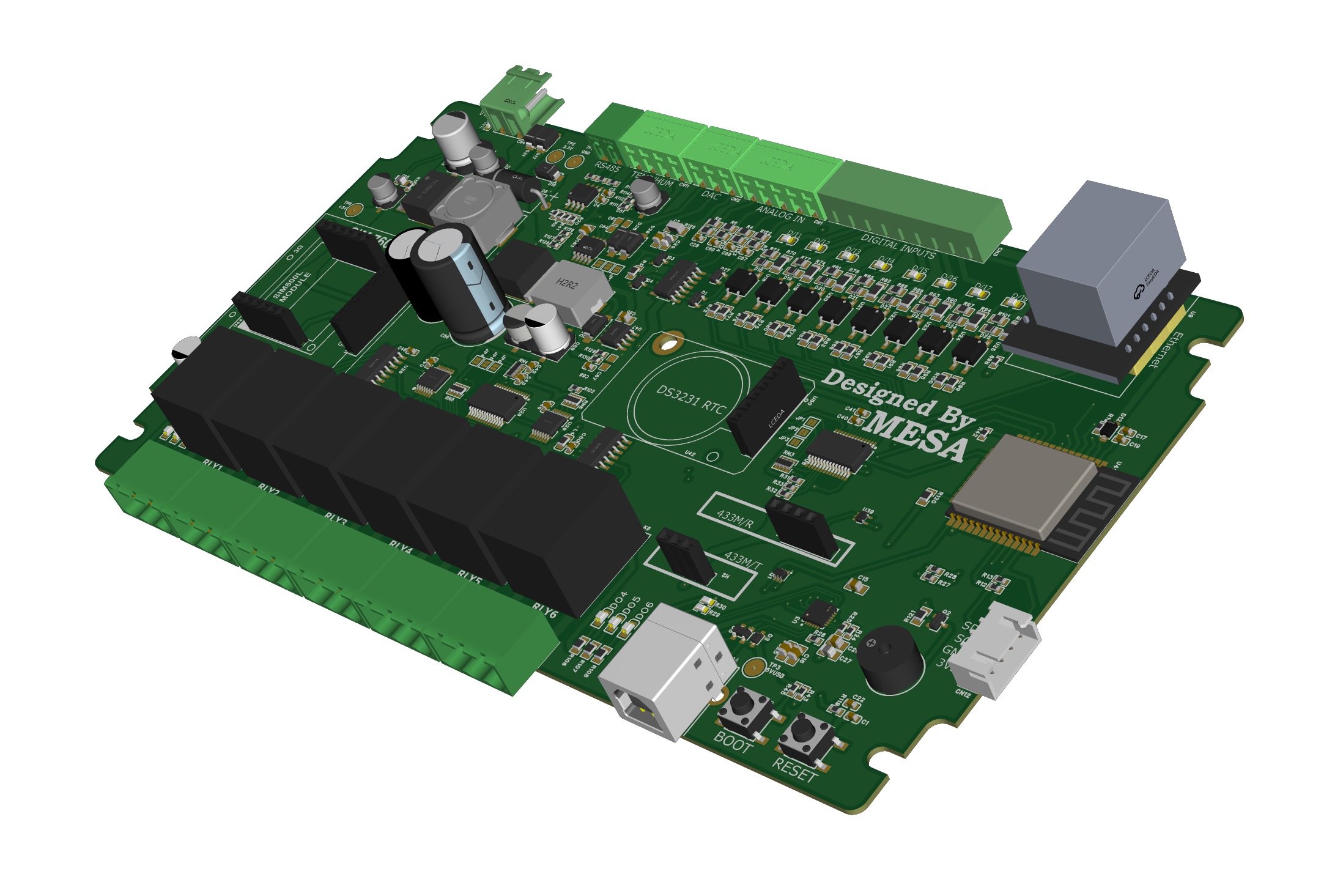 Cortex Link A8R-M IoT Dev Board – ESP32, Wi-Fi, MQTT, Ethernet, GSM, Web HTTP, ESPHome & Arduino Compatible