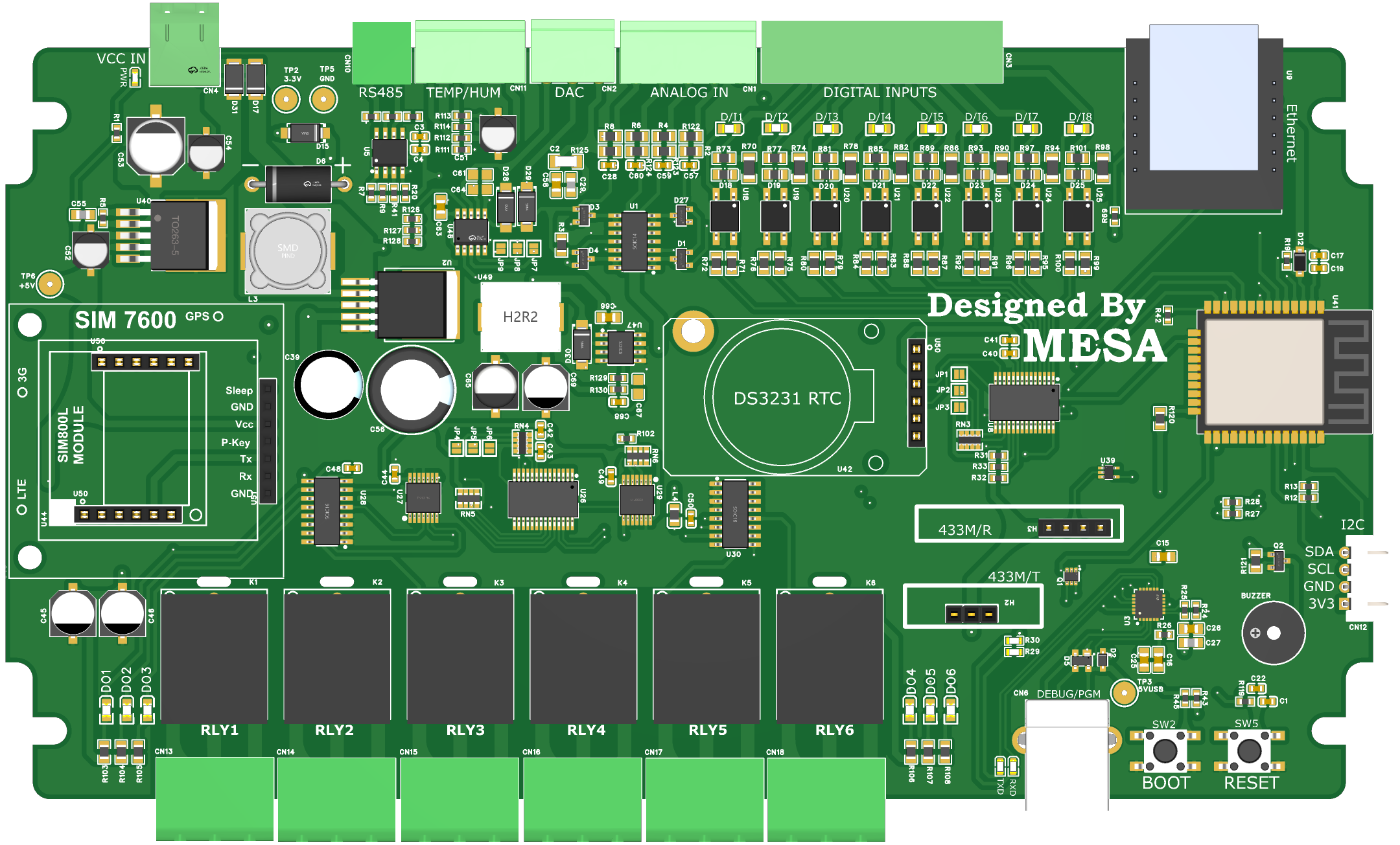 Cortex Link A8R-M IoT Dev Board – ESP32, Wi-Fi, MQTT, Ethernet, GSM, Web HTTP, ESPHome & Arduino Compatible
