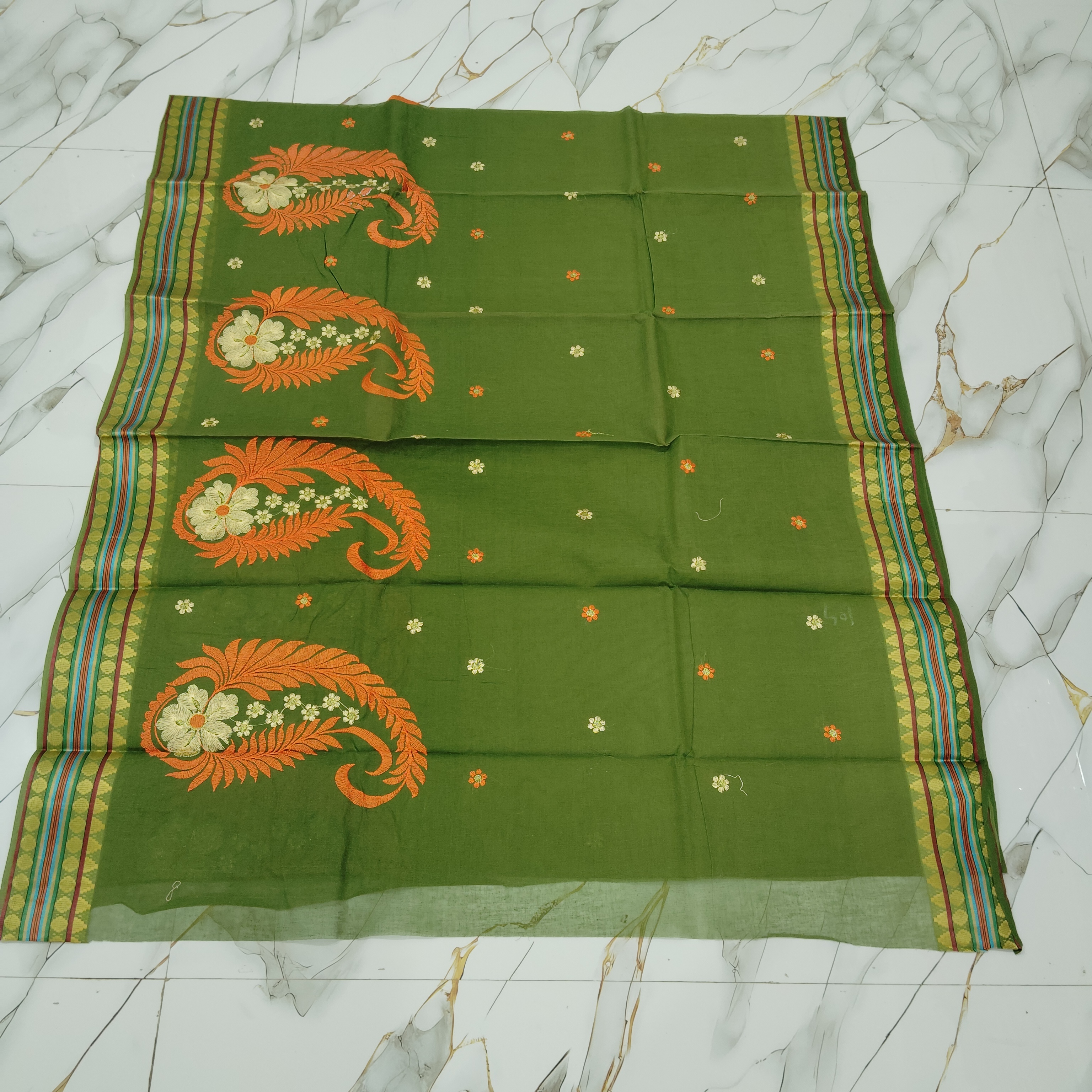 Santipur Embroidered Saree