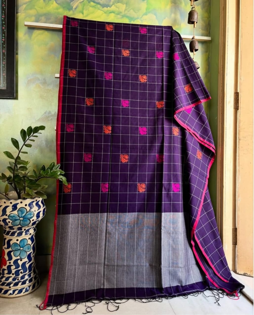 *EXCLUSIVE PRIMIUM QUYALITY PEACOCK COTTON JAMDANI SAREE*