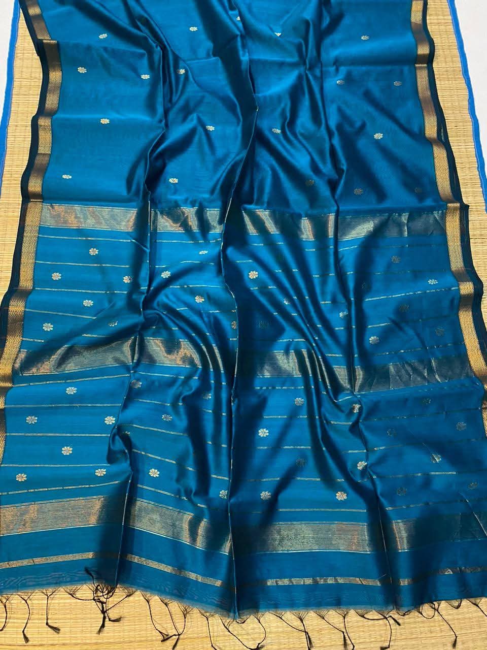  EXCLUSIVE HANDLOOM MAHESHWARI COTTON SILK SAREE