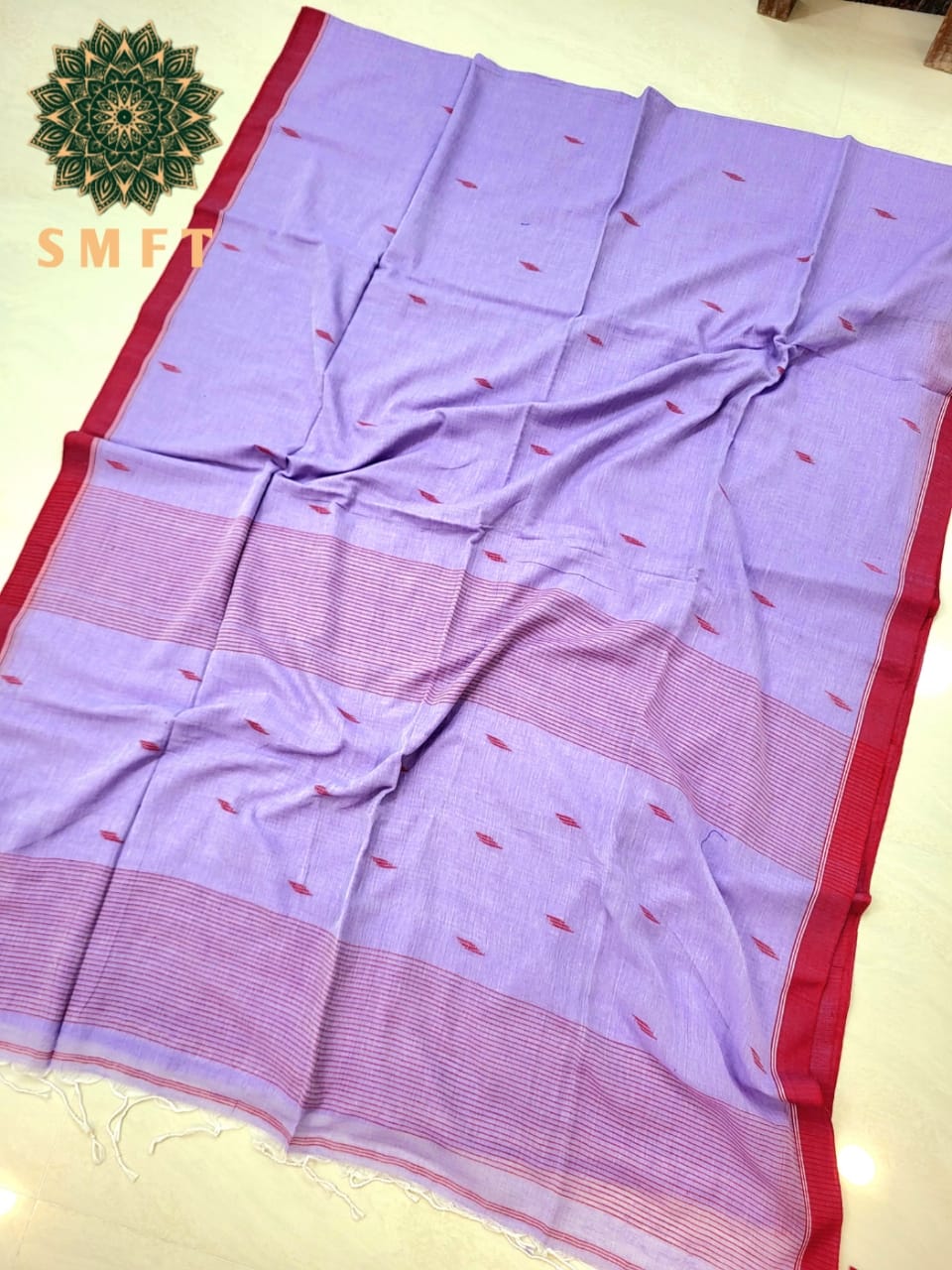 Handweving mul Cotton Sharee