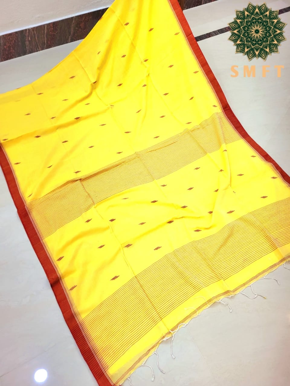 Handweving mul Cotton Sharee