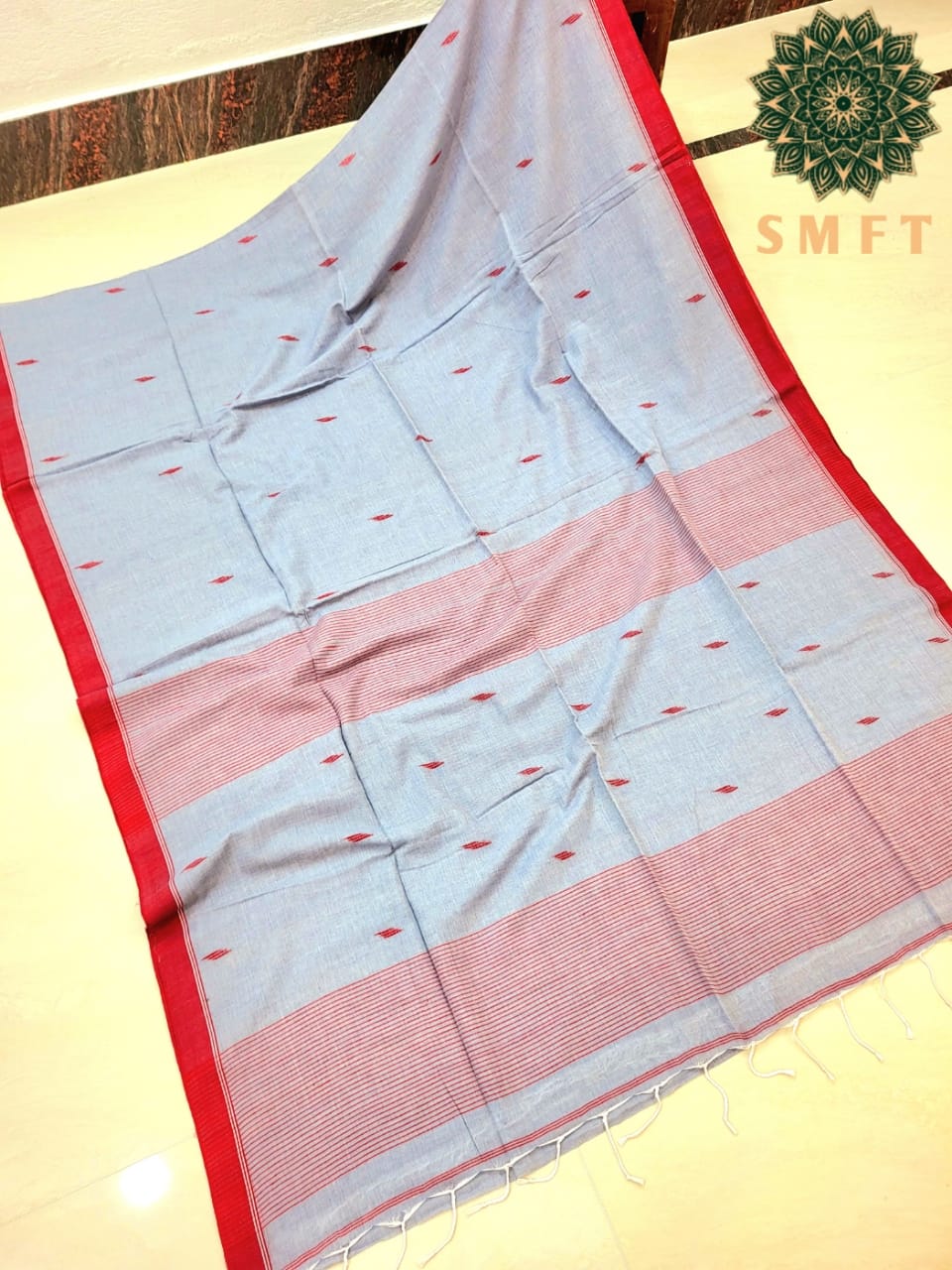 Handweving mul Cotton Sharee