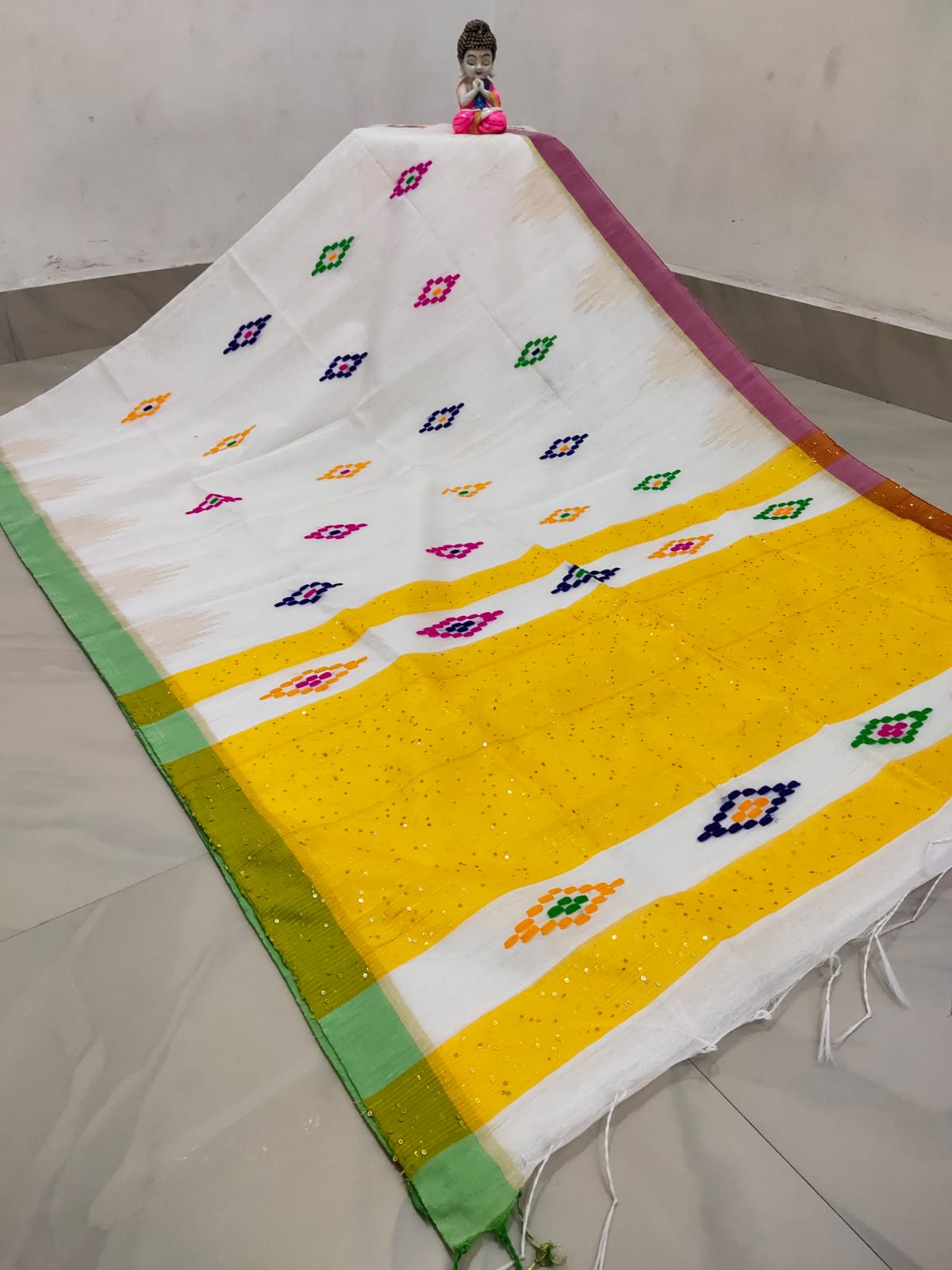 COTTON SILK HANDLOOM SAREE (HAND WEAVING)