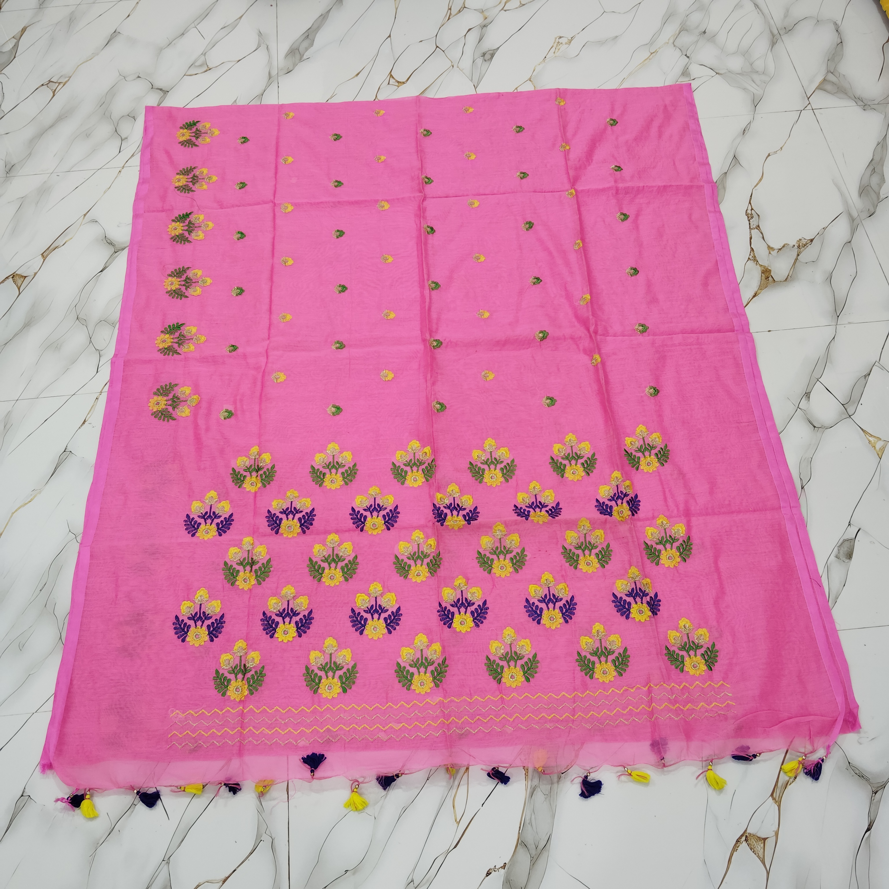 Cotton Silk Embroidered Handloom Sarees 